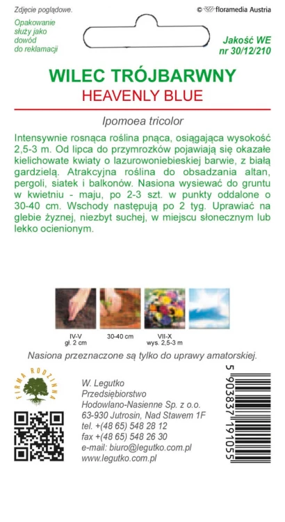 Wilec trójbarwny Heavenly Blue