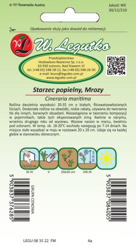 Starzec popielny, Mrozy srebrnobiałe
