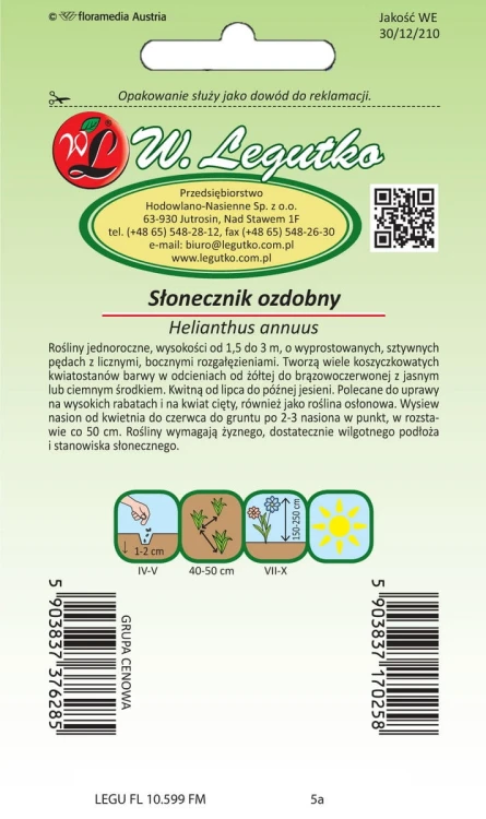 Słonecznik ozdobny wysoki