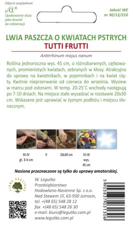 Lwia paszcza nis. pstra Tutti Frutti