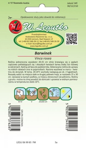 Barwinek różowy