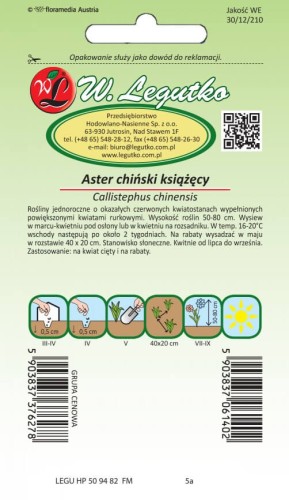 Aster chiński książęcy czerwony
