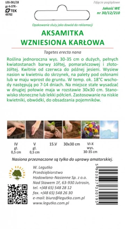 Aksamitka wzniesiona karłowa mieszanka