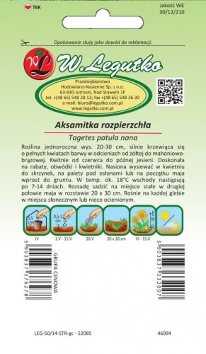 Aksamitka rozpierzchła pełna mieszanka