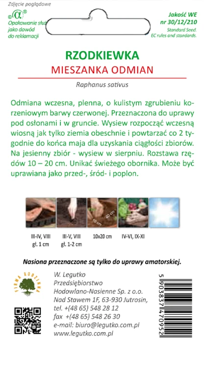 Rzodkiewka mieszanka odmian kulistych