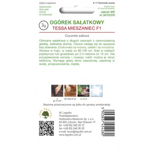 Ogórek gruntowy sałatkowy - Tessa F1
