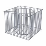 Donica gabionowa kwadrat Futura z podwójnym wkładem - długość 39 i 48 cm