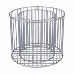 Donica gabionowa okrągła Amber - średnica 39 i 49 cm - kolor srebrny