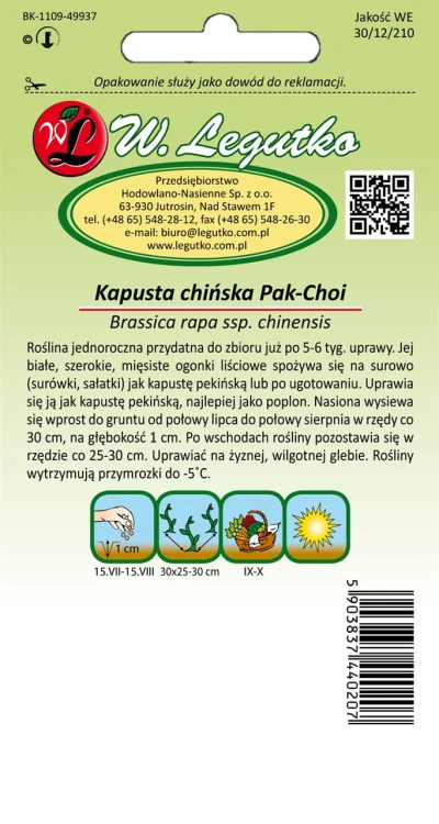 Kapusta chińska Pak Choi