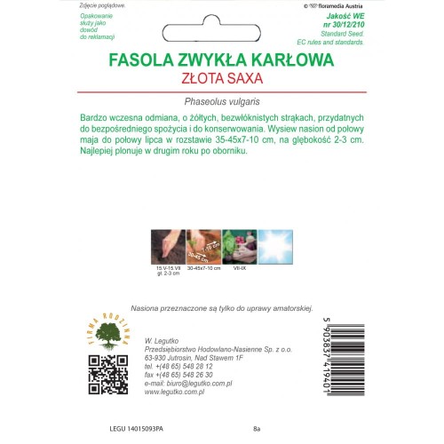 Fasola zwykła Złota Saxa