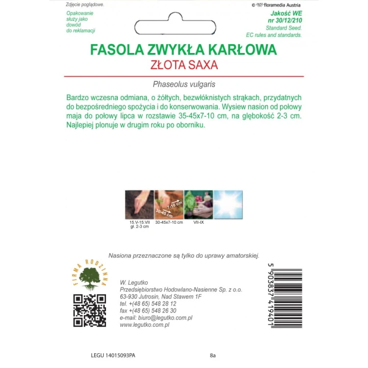 Fasola zwykła Złota Saxa