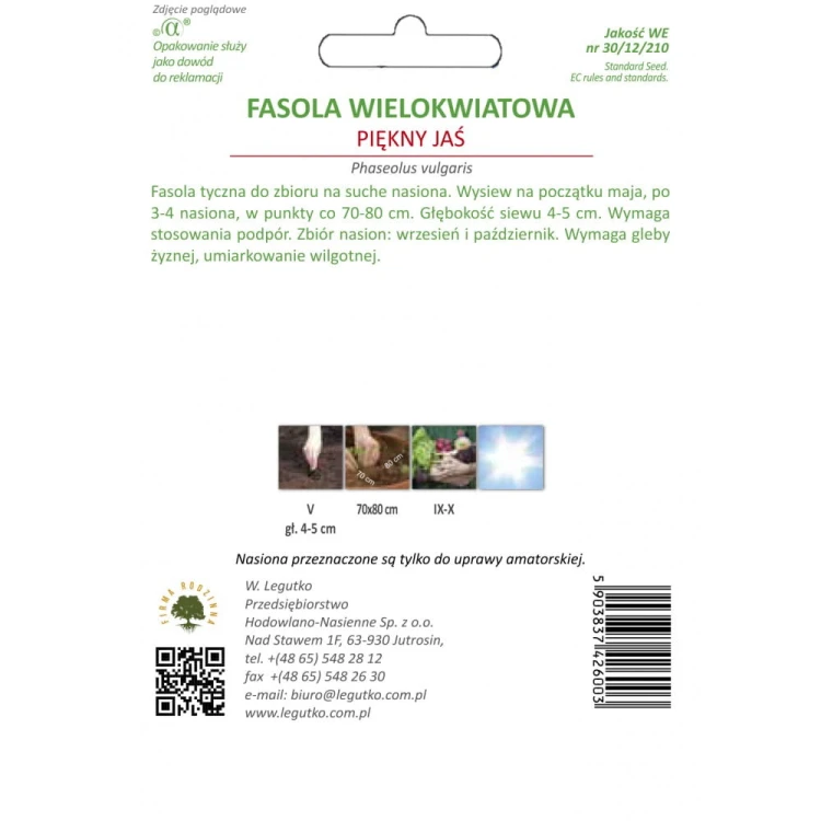 Fasola wielokwiatowa Piękny Jaś