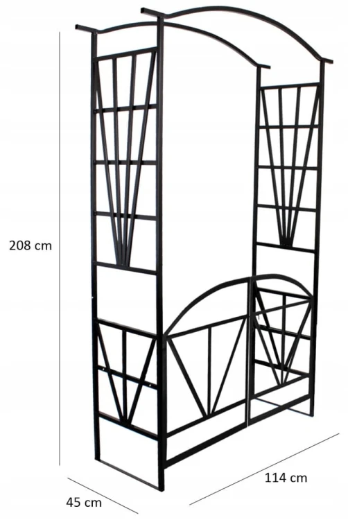 Pergola ogrodowa z bramką - wymiary