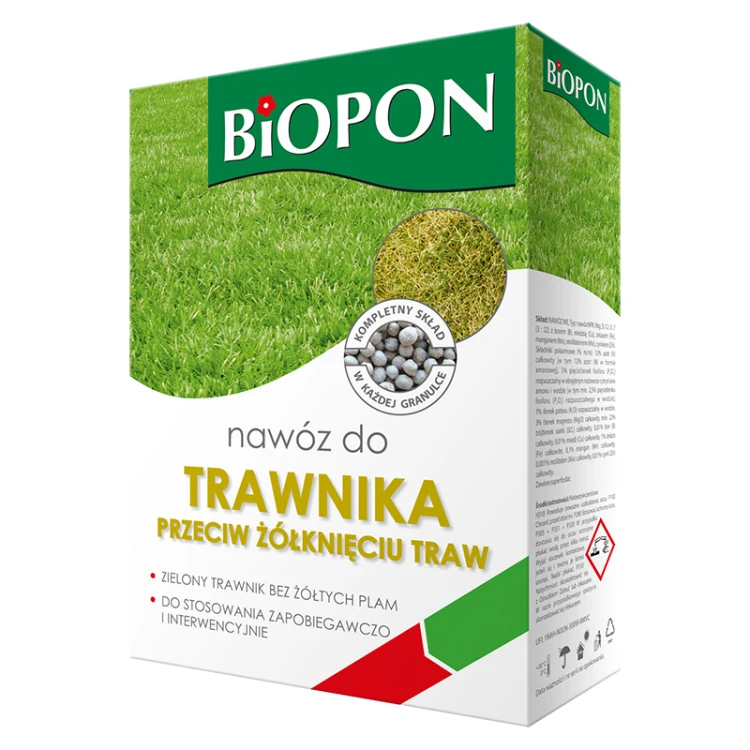 Nawóz do trawnika przeciw żółknięciu