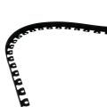 Obrzeże trawnikowe (ogrodowe) w rolce 40mm czarne