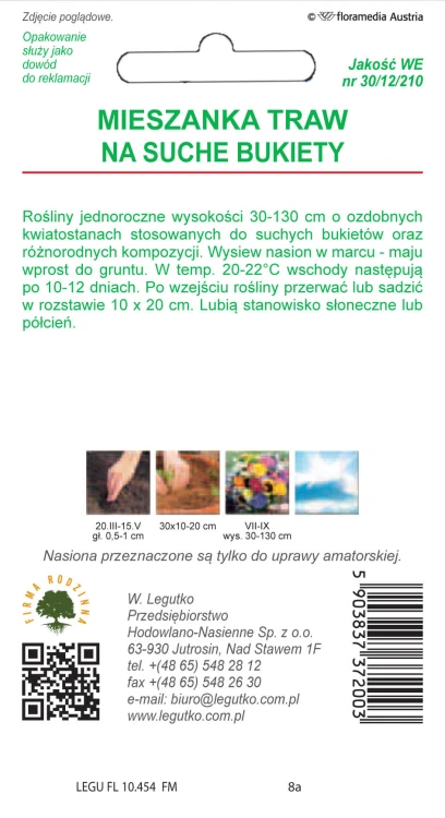 Mieszanka traw na suche bukiety