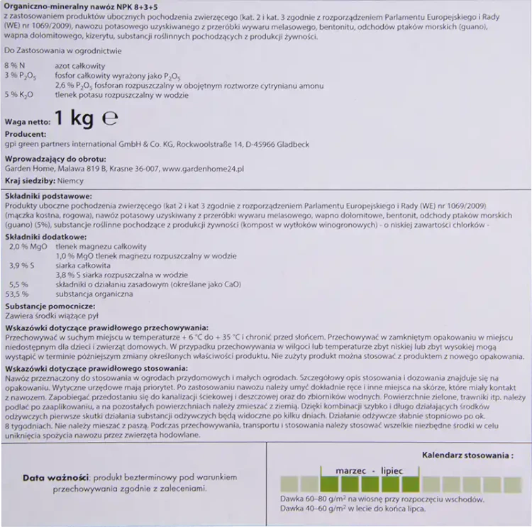 Naturalny nawóz do iglaków 1kg