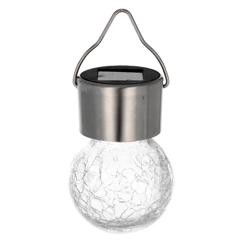 Lampa solarna ze stali nierdzewnej 6x6x13 cm