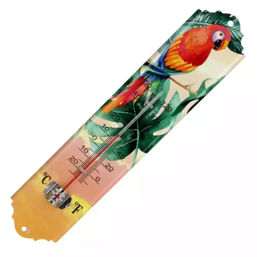 Termometr dekoracyjny papuga czerwona