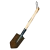Saperka z trzonkiem drewnianym 58 cm