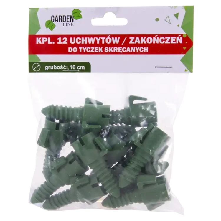 Zakończenia do tyczek skręcanych 16 mm Kpl. 12