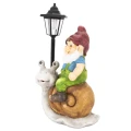Figurka krasnal na ślimaku
