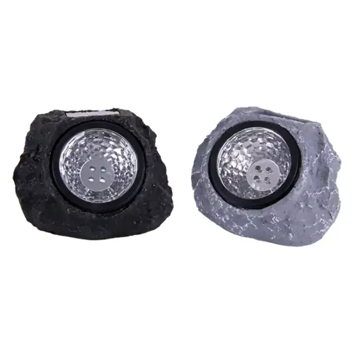 Lampa solarna ze stali nierdzewnej 12,6x14,4x10 cm Kamień