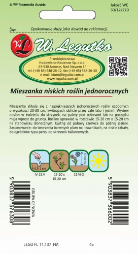 Mieszanka niskich roślin jednorocznych
