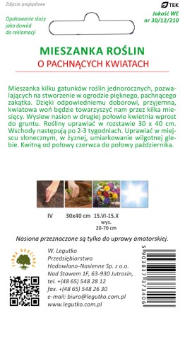Mieszanka roślin o pachnących kwiatach