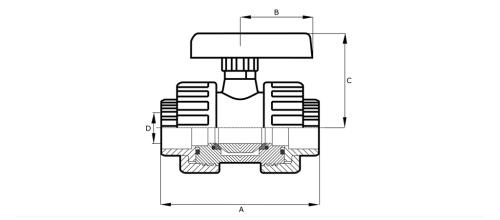A=126mm, B=54mm, C=71mm, D=25mm