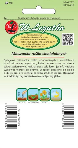 Mieszanka roślin cieniolubnych