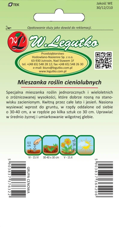 Mieszanka roślin cieniolubnych