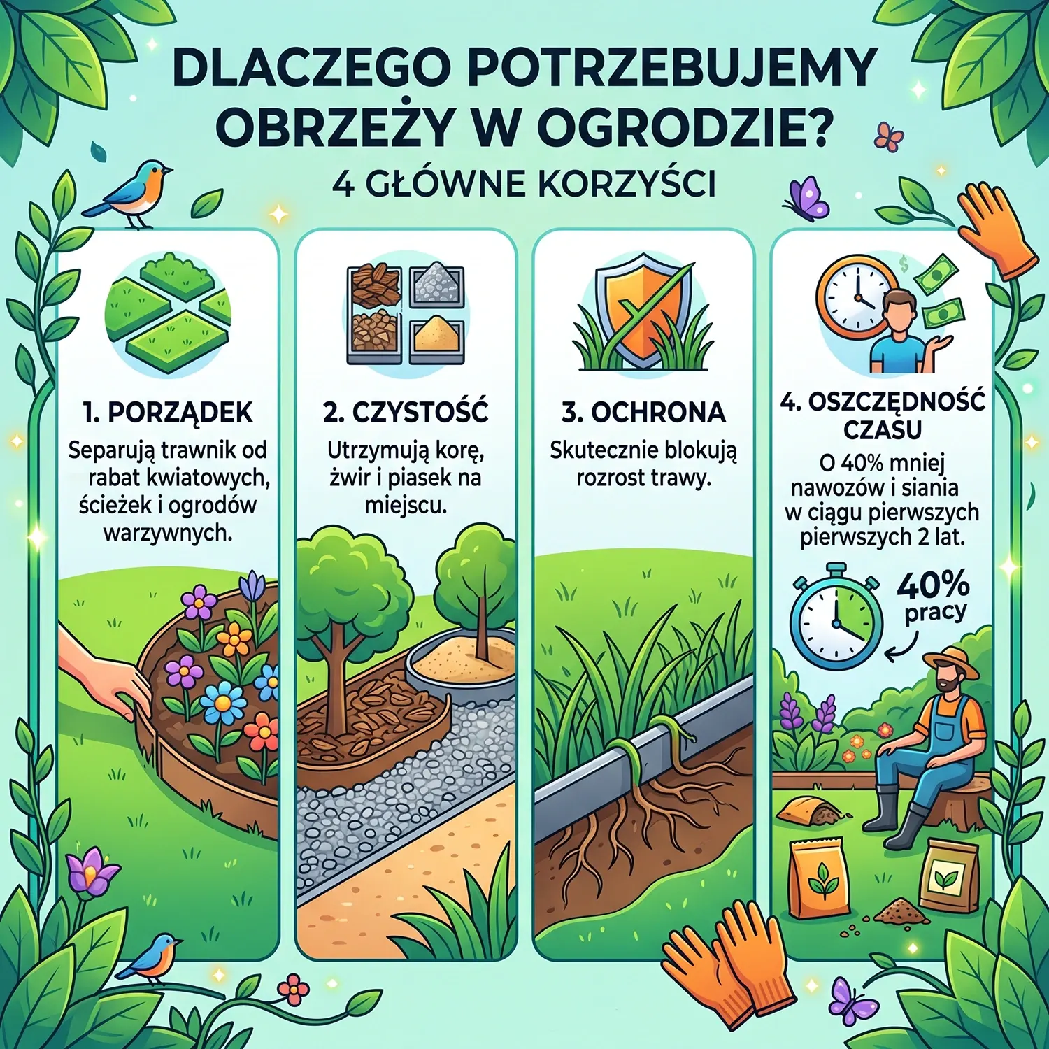 Dlaczego warto mieć obrzeża? Zapewniają porządek, ochronę i oszczędność czasu.